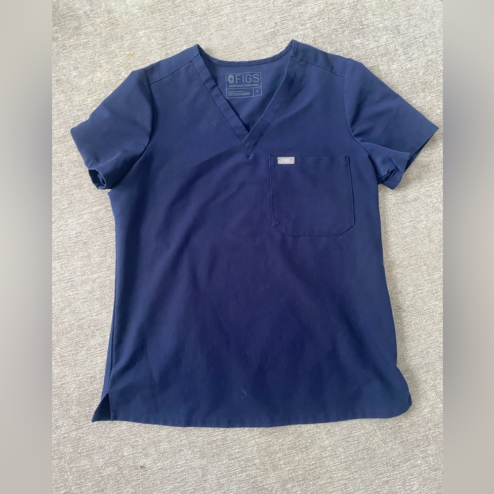 Figs Catarina one pocket Navy scrub top size small